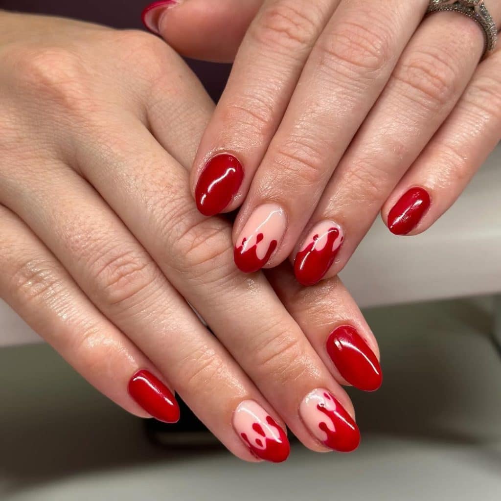 ongles ensanglantés