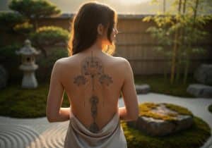 Quelle est la signification d'un tatouage sur le dos d'une femme ?