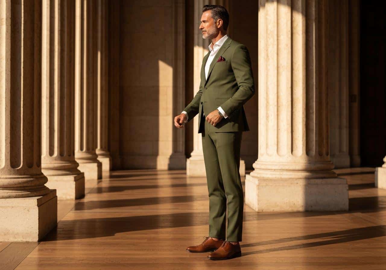 Comment assortir sa tenue avec un costume vert homme