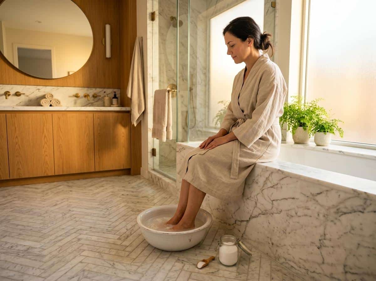 Pieds secs bicarbonate soude