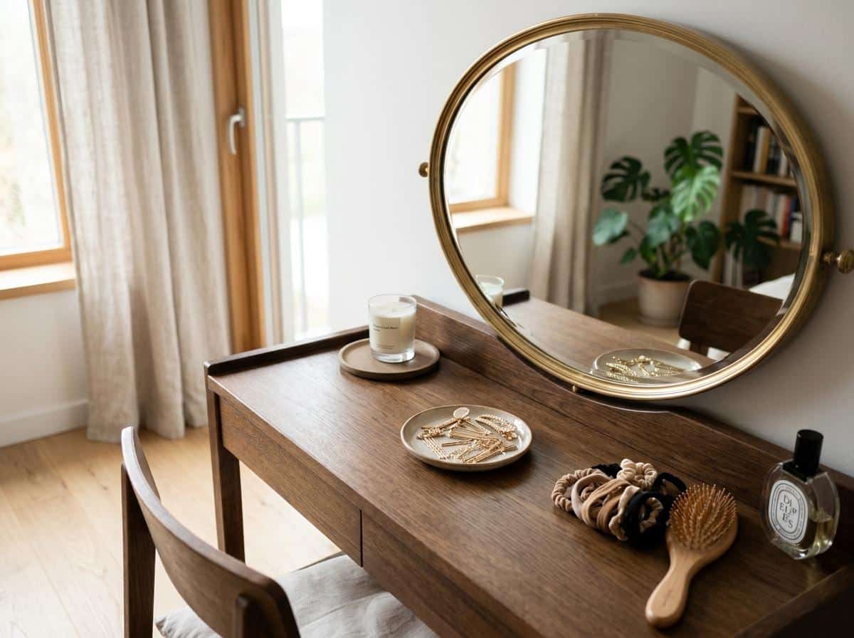 Miroir et épingles pour simuler une coupe à la maison