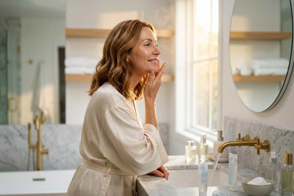 Femme de 48 ans visage
